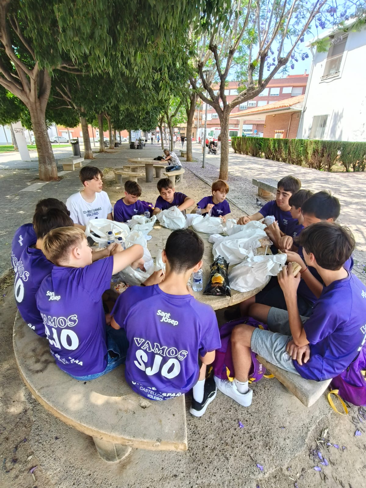 Comiendo de picnic